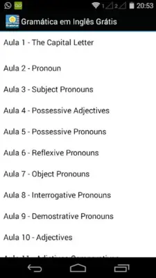 Gramática em Inglês Grátis android App screenshot 3